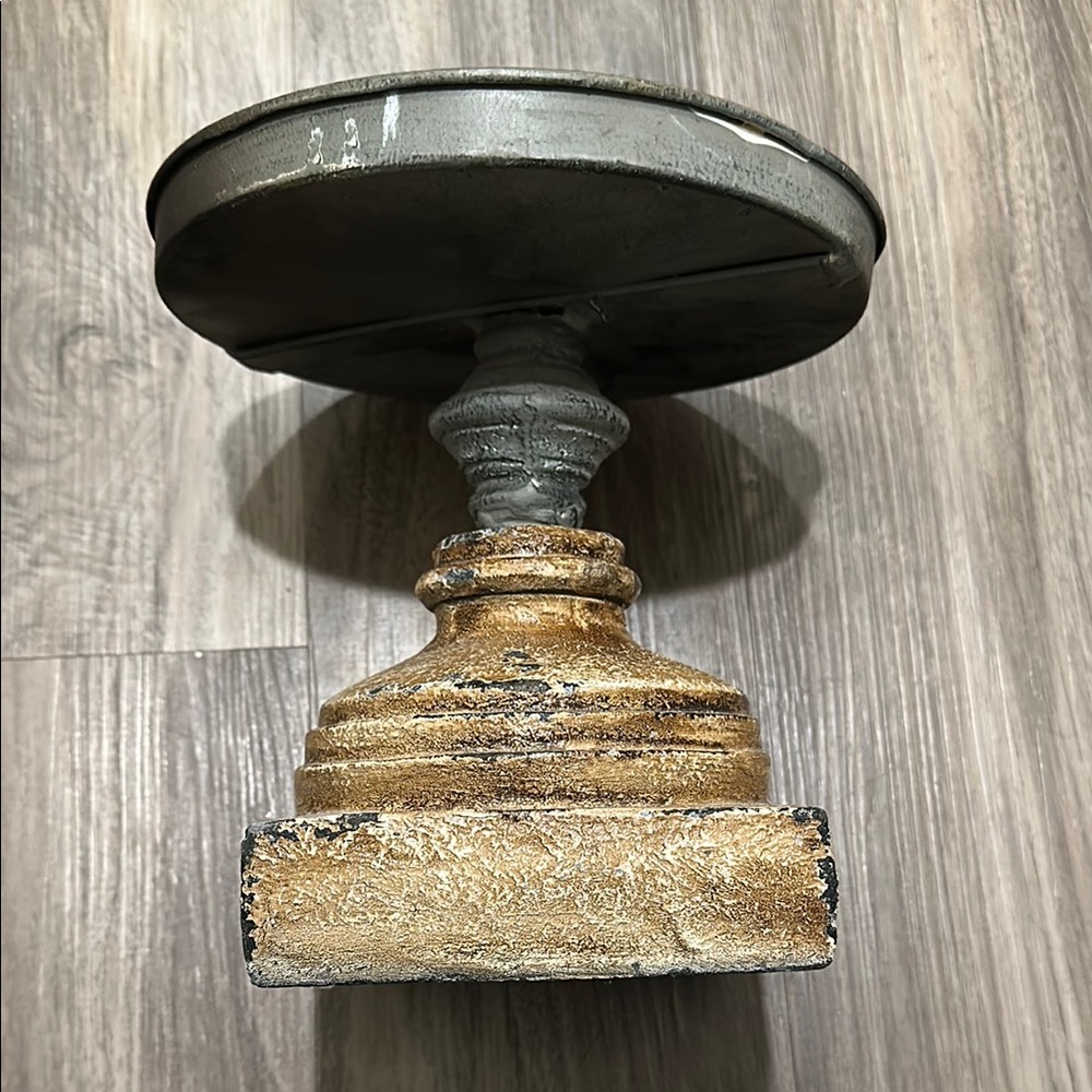 🕯️ Gothic Gold Pedestal Stand | Moody French Country Candle Riser